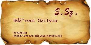 Sárosi Szilvia névjegykártya