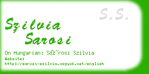 szilvia sarosi business card